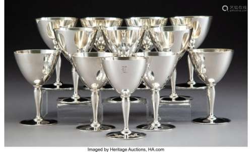 74152: A Set of Twelve Tiffany & Co. Silver Wine