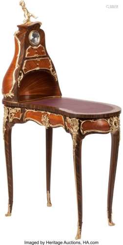 74170: A Louis XV-Style Gilt Bronze-Mounted Parquetry C
