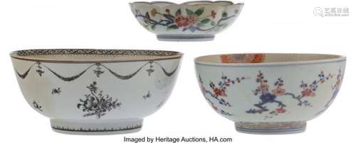 25242: A Chinese Wucai Plate and Chinese Export Bowl wi