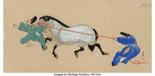 25247: Japanese School (20th Century) Two Horseman and