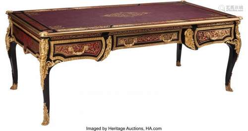 74185: A Louis XV-Style Faux Boulle and Gilt Bronze-Mou