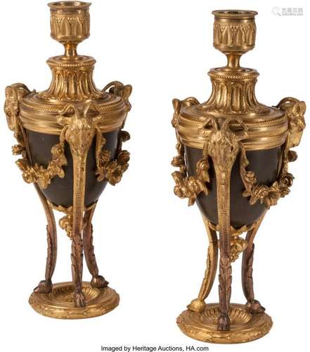 74214: A Pair of French Louis XVI-Style Gilt Bronze Mou