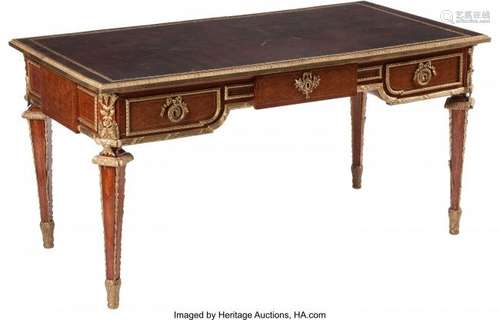 74222: A Louis XVI-Style Gilt Bronze Mounted Mahogany B