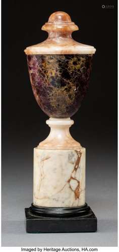 74227: An English Blue John, Alabaster and Marble Urn,