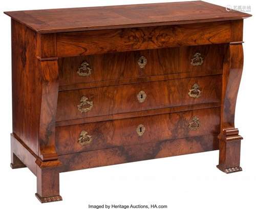 74237: A Louis Philippe Walnut Commode, mid-19th centur