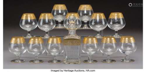 74286: A Fourteen-Piece St. Louis Thistle Pattern Glass