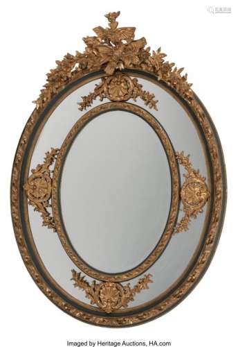 74300: A Louis XV-Style Panted and Giltwood Mirror 72 x