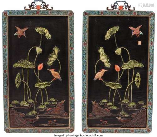 74392: A Pair of Chinese Cloisonné,