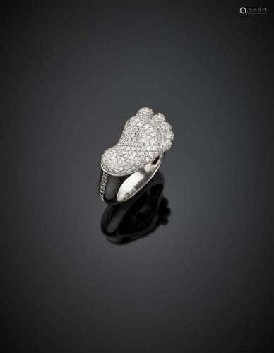 PASQUALE BRUNI White gold diamond pavé foot ring, in