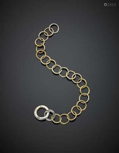 POMELLATO Bi-coloured gold chain bracelet accented with