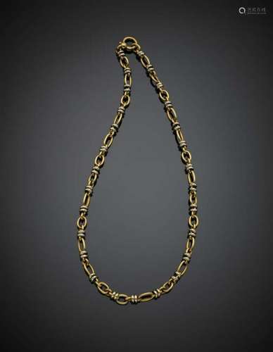 POMELLATO Bi-coloured gold ringed necklace, g 48.57,