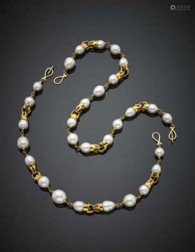 LUISA DI GRÉSY Yellow gold cultured South-Sea pearl