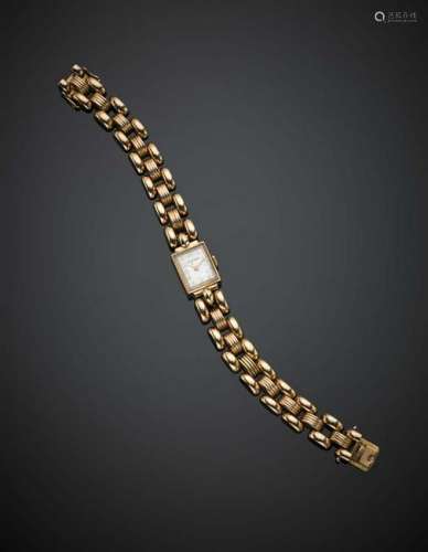 LEONIDAS Red gold lady's wristwatch with bracelet, g