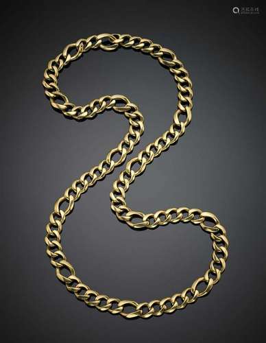 BULGARI Yellow gold groumette chain necklace with