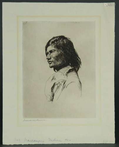 Frank Weston Benson. Nascaupee Indian. 1921.