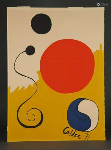Alexander Calder. Lithograph. For Young Artists. 1971.
