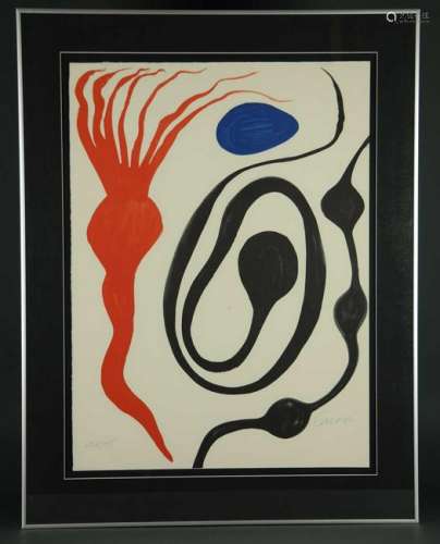 Alexander Calder. Litho. Octopus. 1976. Signed.