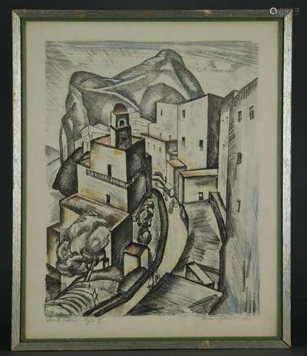 Vaclav Vytlacil. Litho. Monte Tiberio-Capri. 1924.