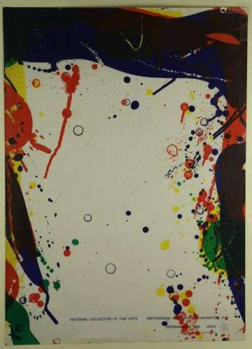 Sam Francis. Lithograph Poster. Smithsonian. 1968.