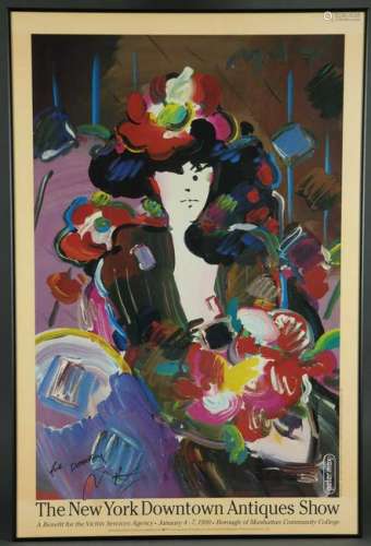 Peter Max. Signed Poster. 1990.