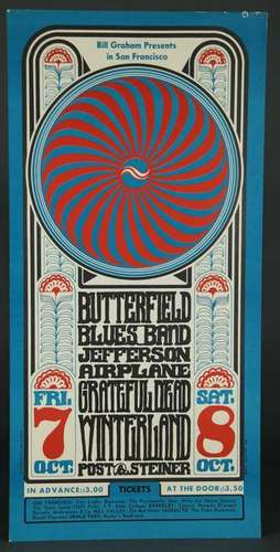 2 Posters incl. Jefferson Airplane, Grateful Dead.