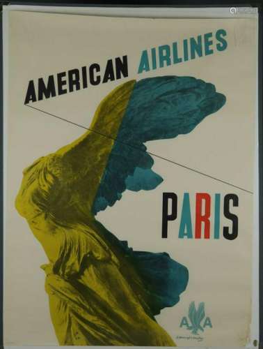 Kauffer. 2 Posters. American Air. Paris & Holland.