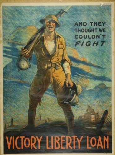 Victory Liberty Loan. WWI Lithograph Poster. 1918.