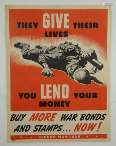 Second War Loan. Frederic Stanley. WWII Poster.