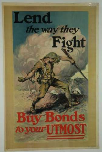 Lend the Way They Fight. WWI Poster.