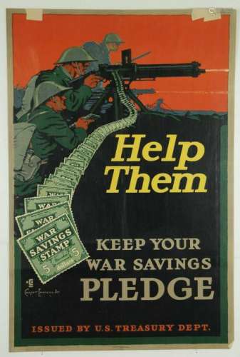 Help Them Keep Your War Savings Pledge. WWI Poster