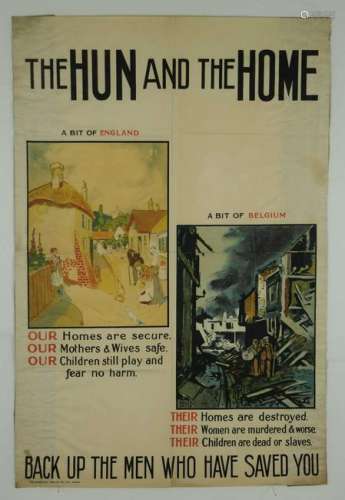 The Hun and the Home. WWI Poster.