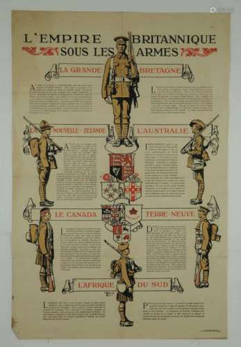 L'Empire Britannique Sous Les Armes. WWI Poster.