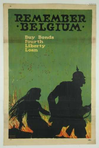 Remember Belgium. WWI Poster.