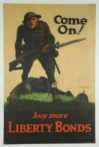 Come On! Buy More Liberty Bonds. WWI Poster.