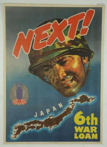 Next! Japan 6th War Loan. WWII Poster.