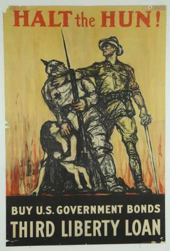 Halt the Hun! WWI Poster.