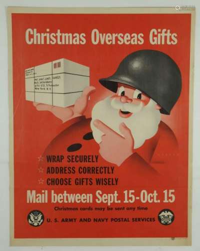 Group of Five WWII Posters. Incl. Christmas.