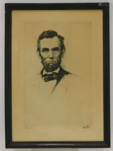 Pierre Nuyttens Abraham Lincoln Etching