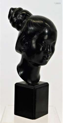 Marc Laguey Asian Beauty Bronze Bust Statue