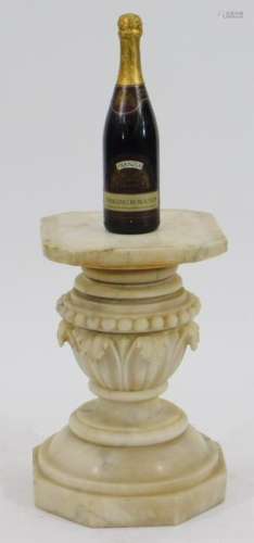 Italian 19C. Neoclassical Carved Marble Pedestal