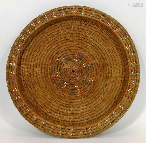 North American Native American Beaded Plate