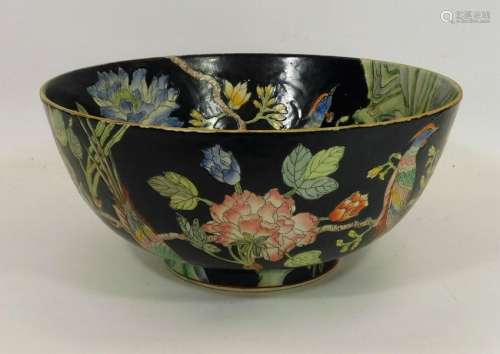 Chinese Guangxu Period Famille Noire Bowl