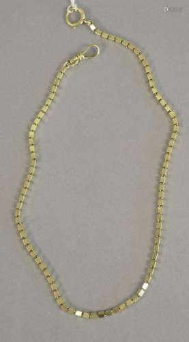 14K block chain necklace, 14.5 in., 12.5 grams.