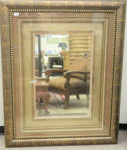 Two large contemporary framed mirrors. 70