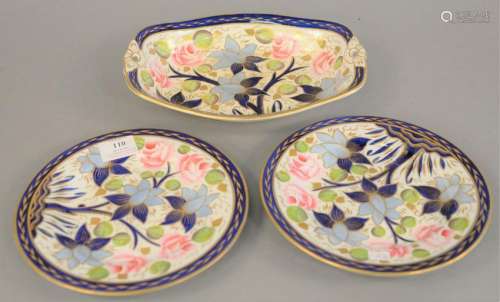 Nineteen piece porcelain dessert set, 19th century,