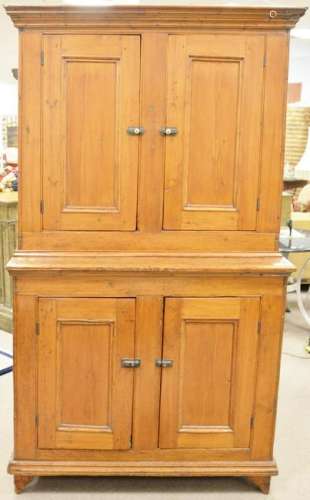 Primitive stepback cupboard in two parts, late 18th