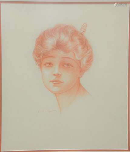 Charles Sheldon (1889-1960), colored pencil and chalk