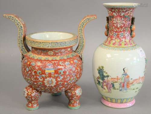 Two Chinese porcelain pieces to include Famille Rose