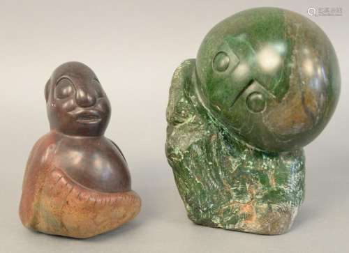 Two stone figures, Henry Munyaradzi (1931-1998) carved
