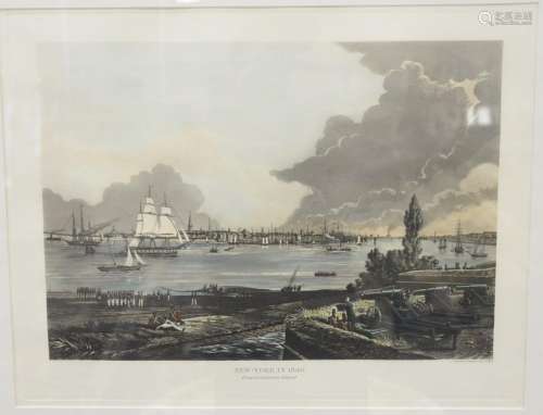 L Augier, engraved in aquatint, New York in 1846 from